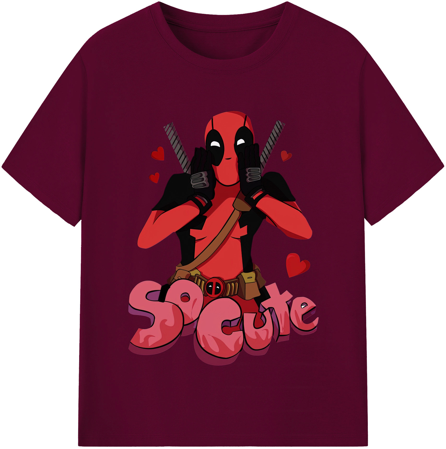 （画像用） Deadpool デッドプール レディースカジュアルプリントTシャツ（綿100％）